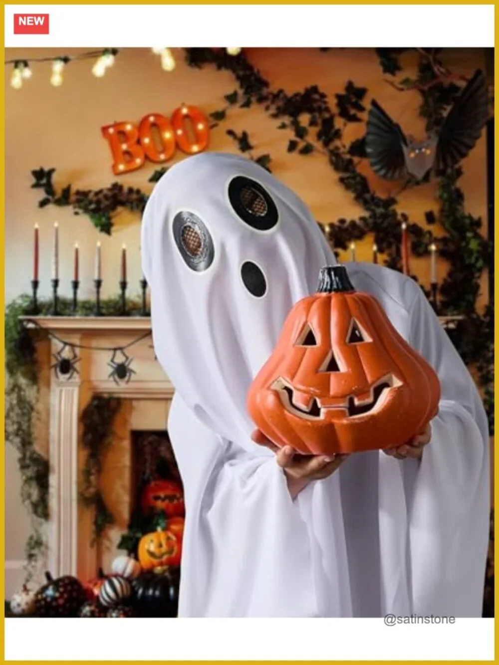 Kids Ghost Costume Cloak Halloween Cosplay Glow in Dark Toddler Boy Girl